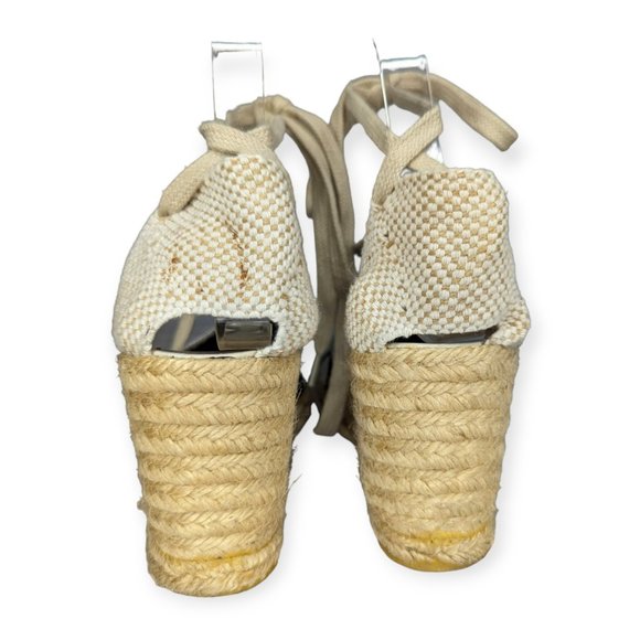 Andre Assous Striped Espadrille Wedges Size 7 - Picture 5 of 15